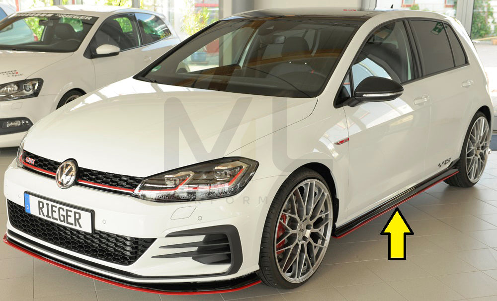 Rieger 00059516 VW Mk7 Golf GTI-TCR Side Skirt Splitter 8 | Duco Car Parts UK Car Parts