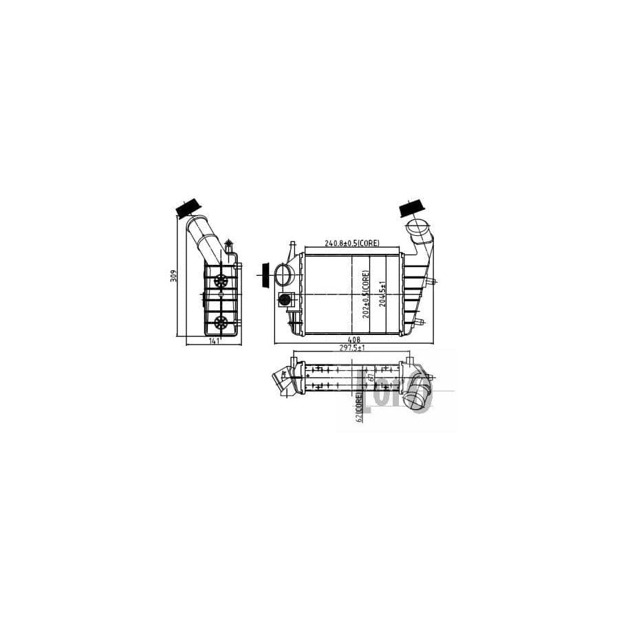Abakus 0020180002 Intercooler For Alfa Romeo 156 | Duco Car Parts UK