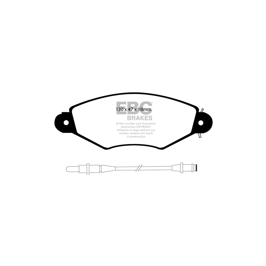EBC PD11KF411 Renault Kangoo Greenstuff Front Brake Pad & GD Disc Kit 2 | Duco Car Parts UK Car Parts