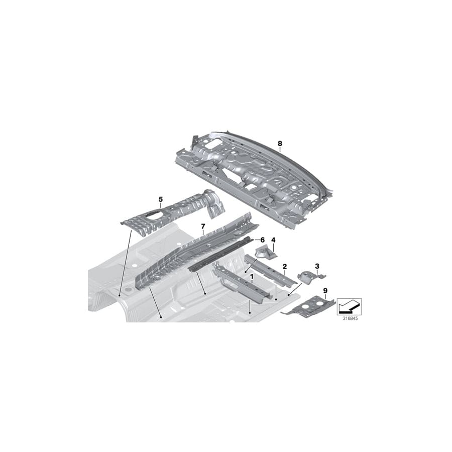 Genuine BMW 41117333882 F34 F34 Support For Seat Console, Inner Right (Inc. 330iX, 320i & 335iX) | Duco Car Parts UK Car Parts