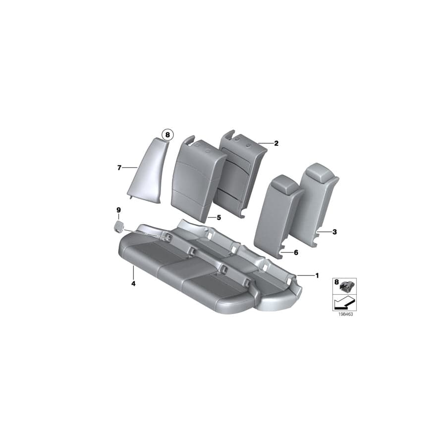 Genuine BMW 52202992127 E84 Seat Cover Vinyl SAVANNABEIGE (Inc. X1 25iX, X1 18d & X1 20iX) | Duco Car Parts UK Car Parts