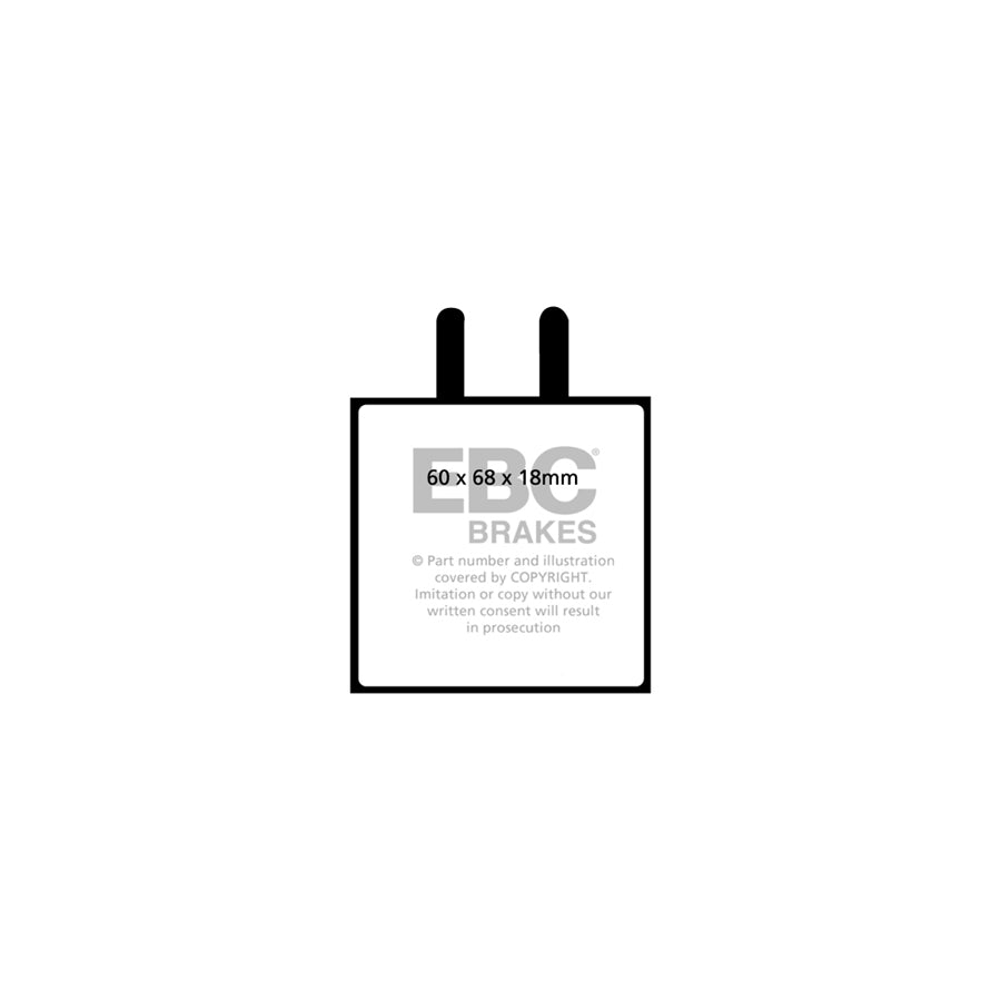 EBC DP5543NDX Aston Martin Ferrari Jaguar Mercedes-Benz Bluestuff NDX Front Brake Pads  - Girling/TRW/Dunlop/ATE Caliper 2 | Duco Car Parts UK Car Parts