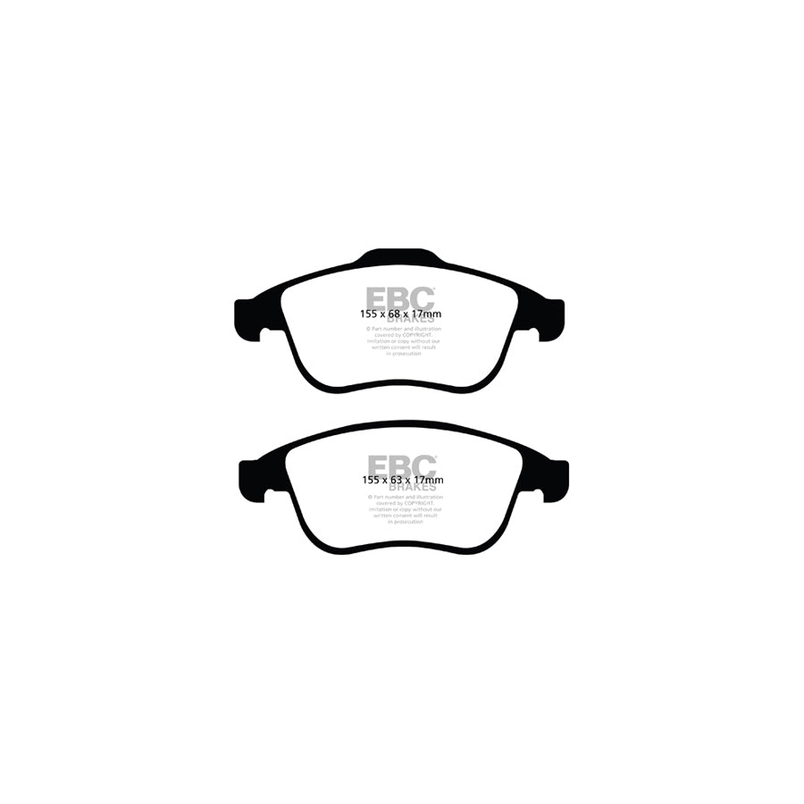 EBC DP92024 Renault Clio Mk4 Orangestuff Front Brake Pads  - Girling/TRW Caliper 2 | Duco Car Parts UK Car Parts