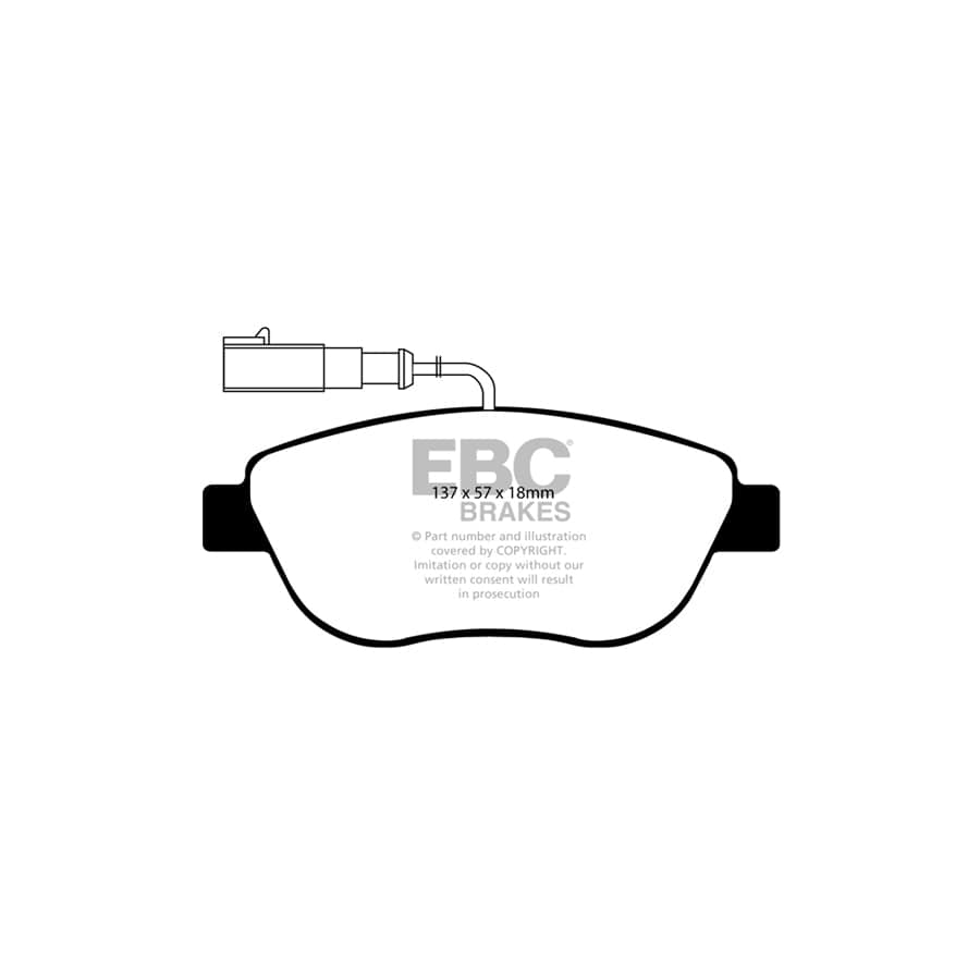 EBC PDKF635 Fiat Opel Vauxhall Doblo Ultimax Front Brake Pad & Plain Disc Kit - TRW Caliper 2 | Duco Car Parts UK Car Parts