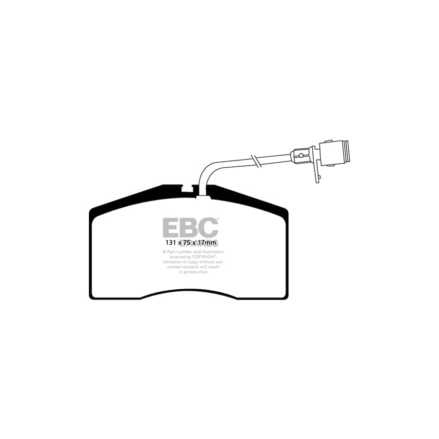 EBC PD12KF049 Audi S8 Redstuff Front Brake Pad & GD Disc Kit - Girling/TRW Caliper 2 | Duco Car Parts UK Car Parts