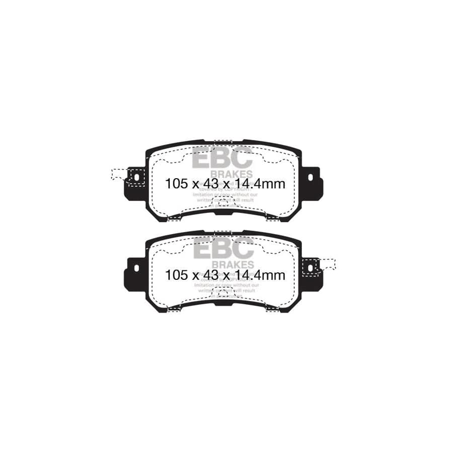 EBC PD01KR472 Mazda CX-5 Greenstuff Rear Brake Pad & Plain Disc Kit 2 | Duco Car Parts UK Car Parts