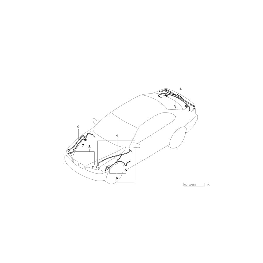 Genuine BMW 61116907263 E39 Repair Wiring Set F Trunk (Inc. 530d, 520d & 525d) | Duco Car Parts UK Car Parts