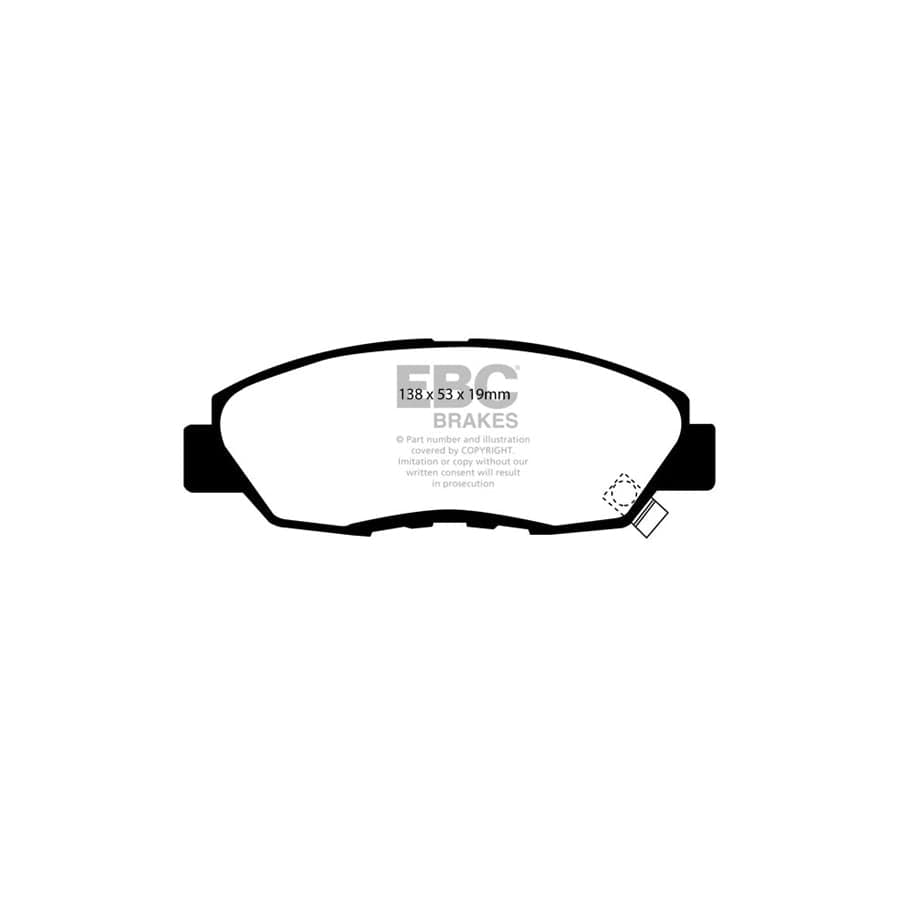 EBC PD01KF624 Honda Greenstuff Front Brake Pad & Plain Disc Kit  - Akebono Caliper (Inc. Accord & Accord Coupe) 2 | Duco Car Parts UK Car Parts