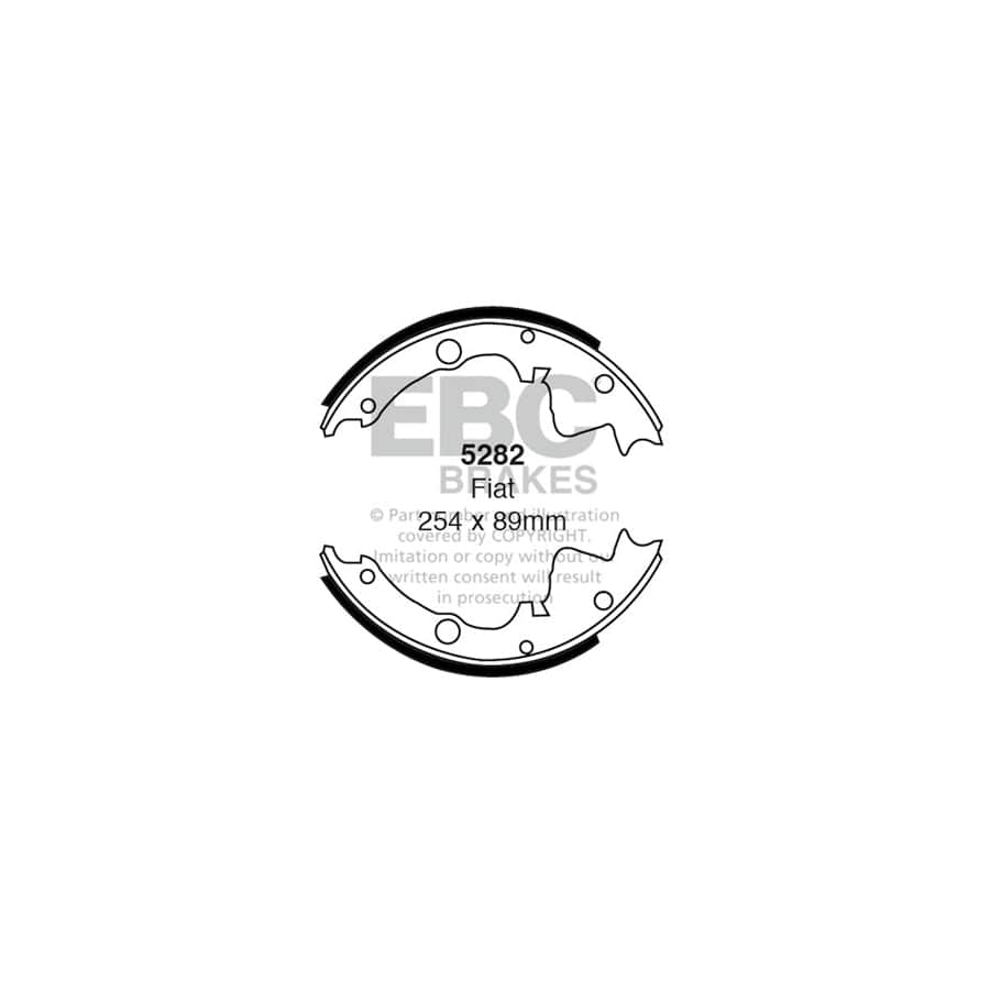 EBC 5282 Fiat Iveco Rear Brake Shoes (Inc. Daily & Daily 82-90) 1 | Duco Car Parts UK Car Parts
