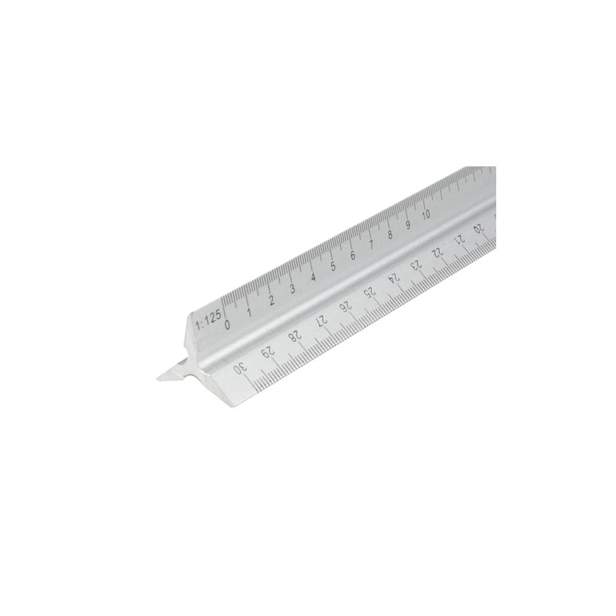 Faithfull FAIRULETRI Aluminium Triangle Scale Rule 300mm | Duco Car Parts UK