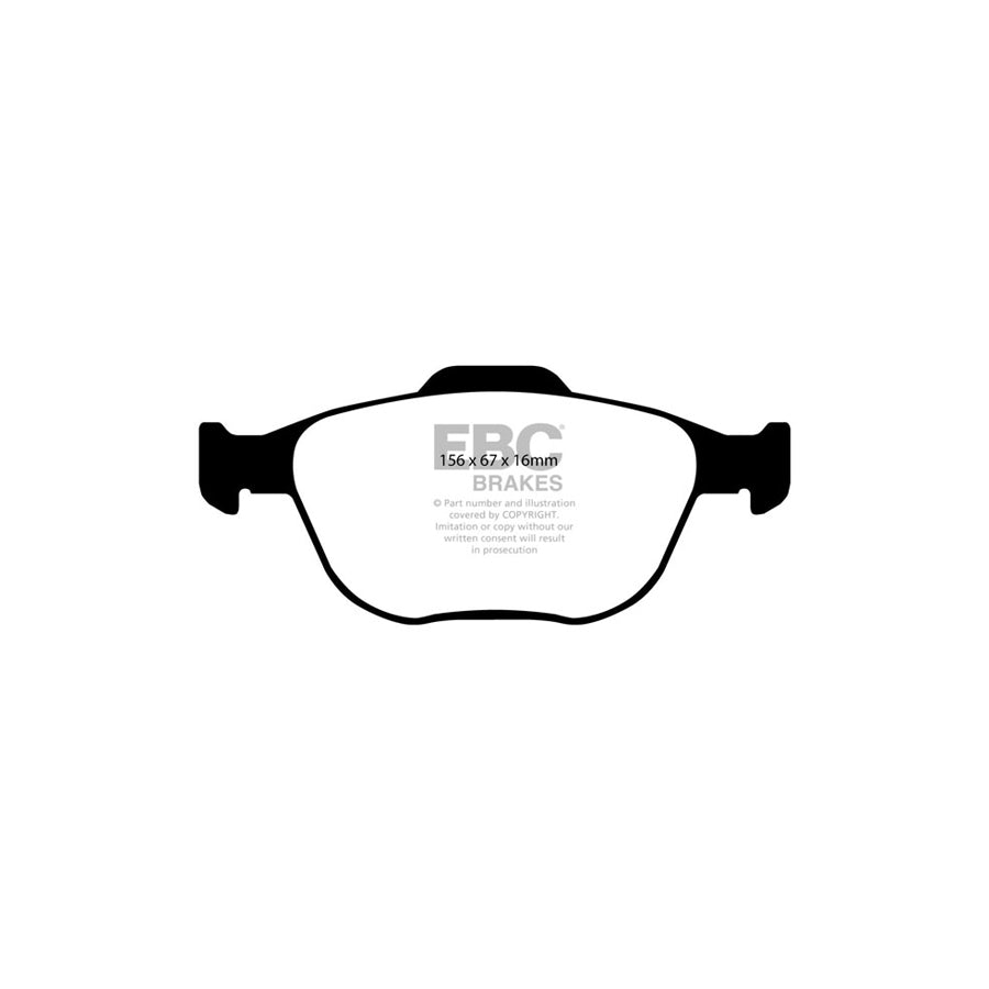 EBC PD15KF607 Ford Fiesta Mk6 Orangestuff Front Brake Pad & GD Disc Kit - Girling/TRW Caliper 2 | Duco Car Parts UK Car Parts