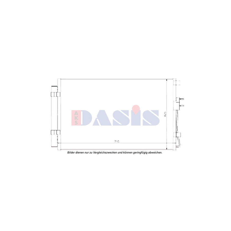 AKS Dasis 562044N Air Conditioning Condenser For Hyundai Santa Fe | Duco Car Parts UK