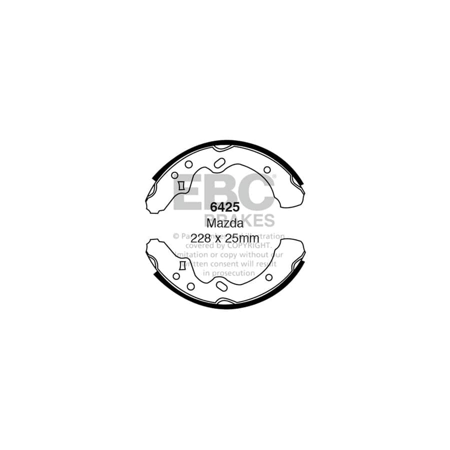 EBC 6425 Mazda 323 Rear Brake Shoes 1 | Duco Car Parts UK Car Parts