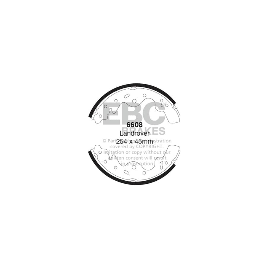 EBC 6608 Land Rover Freelander Rear Brake Shoes 1 | Duco Car Parts UK Car Parts