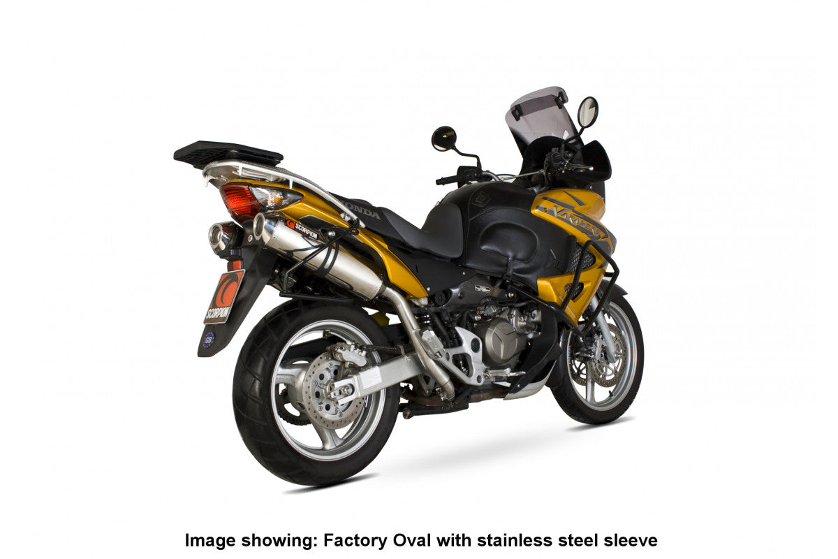 Scorpion EHA68CEO Honda XL1000 V Vardero Factory Oval Slip-On (Pair) - Carbon Fibre Sleeve | Duco Car Parts UK UK