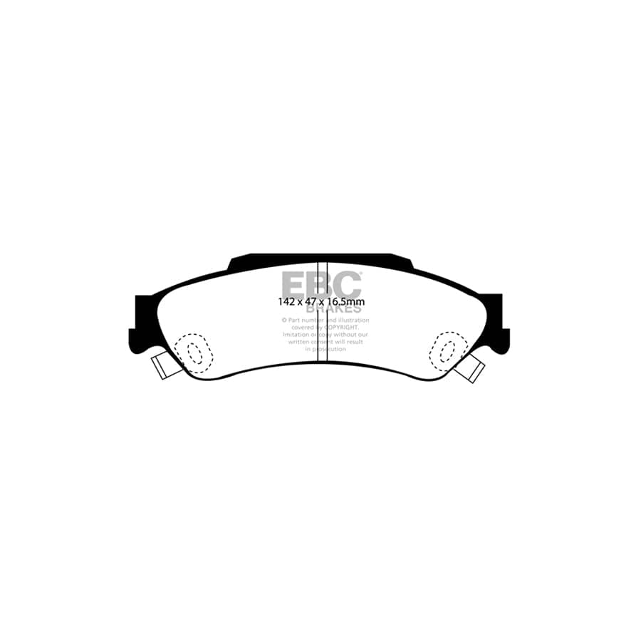 EBC PD01KR199 Chevrolet Blazer Greenstuff Rear Brake Pad & Plain Disc Kit 2 | Duco Car Parts UK Car Parts