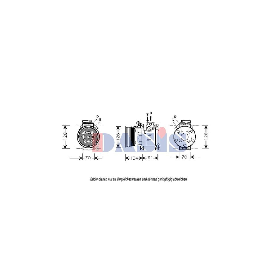 AKS Dasis 851363N Compressor, Air Conditioning For Land Rover Freelander | Duco Car Parts UK