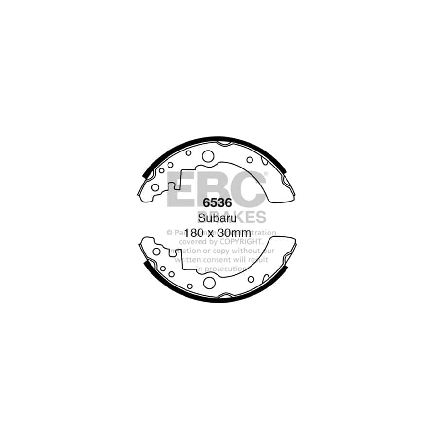 EBC 6536 Subaru Sumo Rear Brake Shoes 1 | Duco Car Parts UK Car Parts