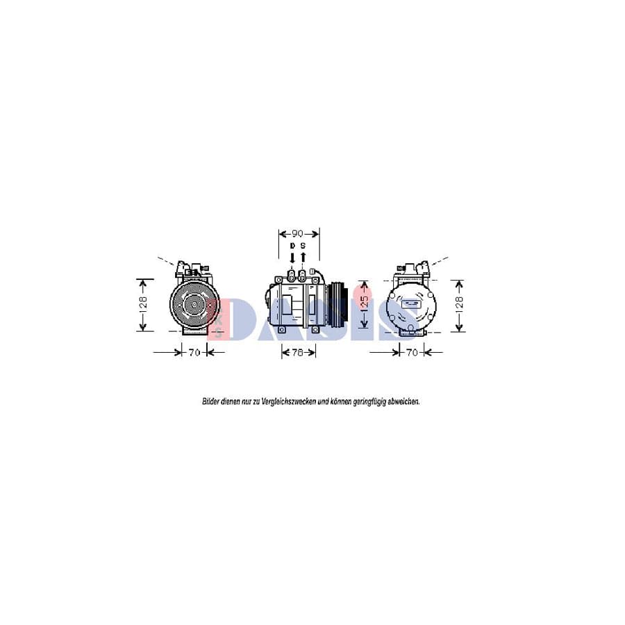 AKS Dasis 851362N Compressor, Air Conditioning | Duco Car Parts UK