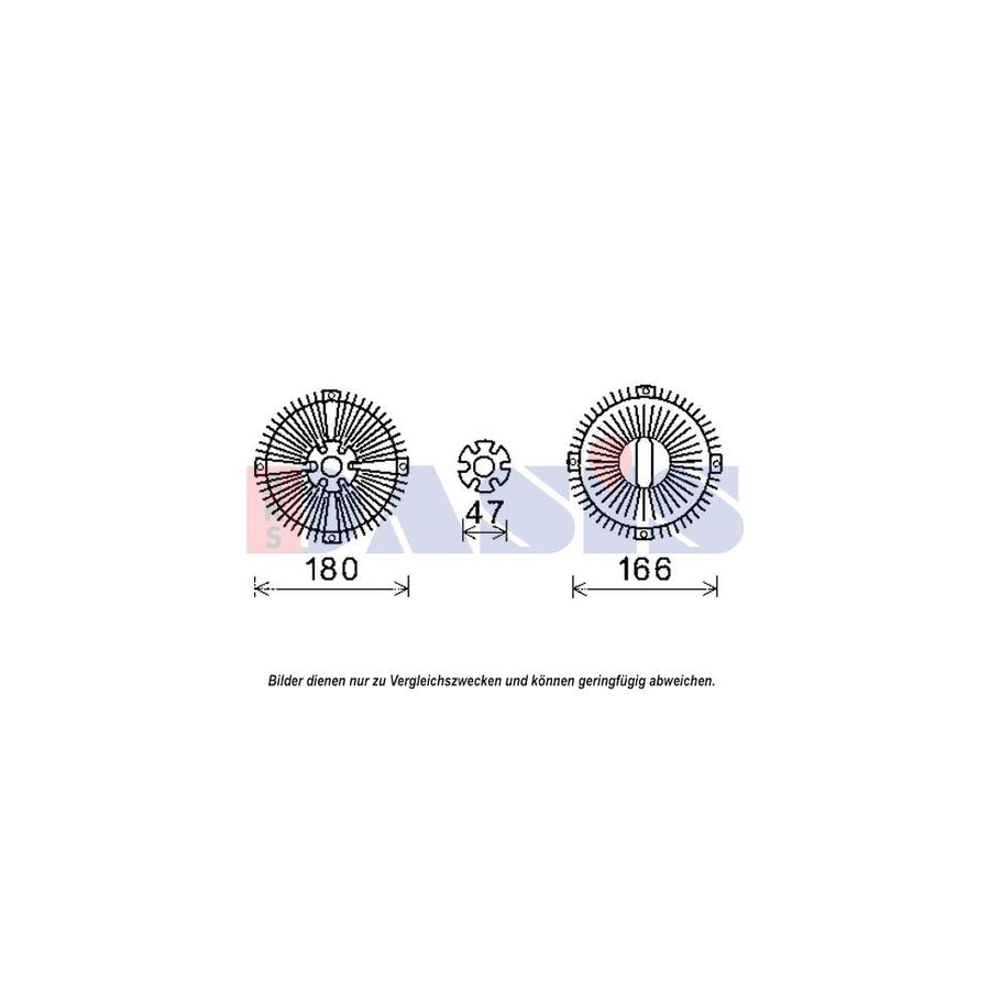 AKS Dasis 128166N Fan Clutch Suitable For Mercedes-Benz T2 | Duco Car Parts UK