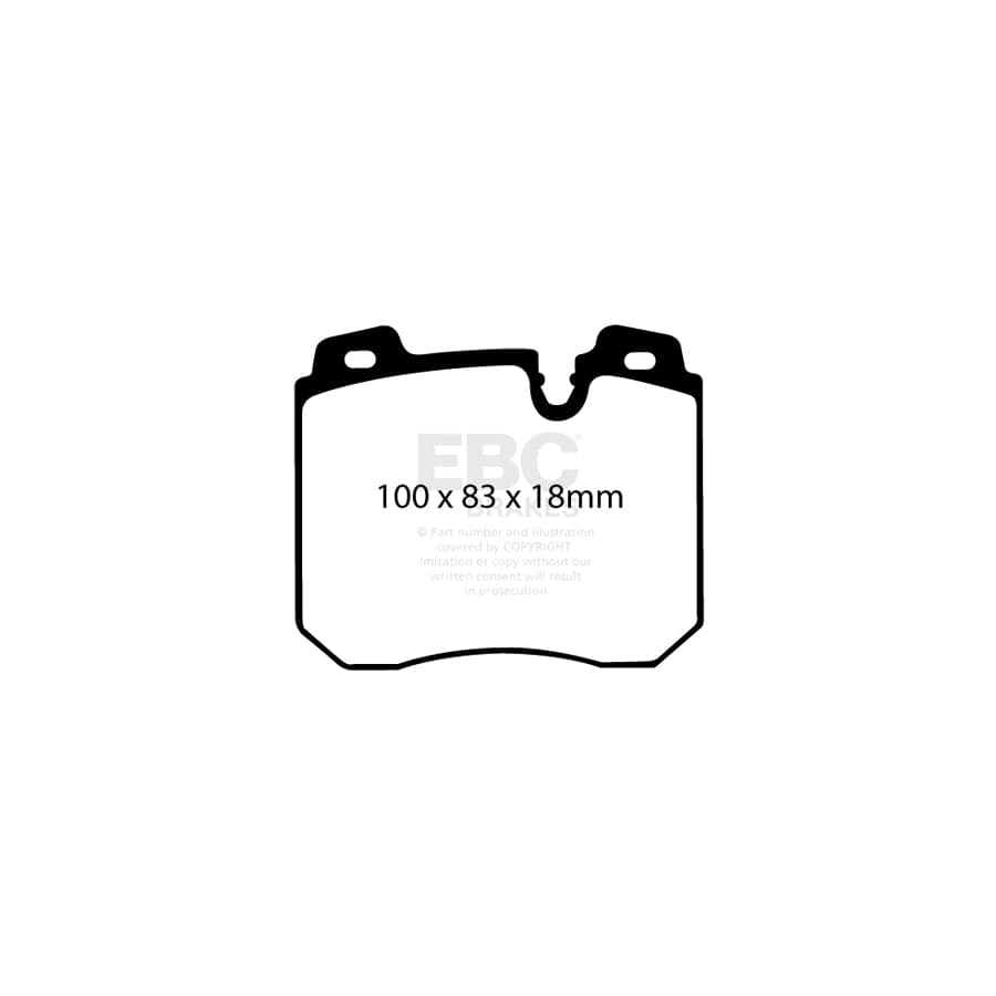 EBC PDKF296 BMW E32 Ultimax Front Brake Pad & Plain Disc Kit - ATE Caliper 2 | Duco Car Parts UK Car Parts