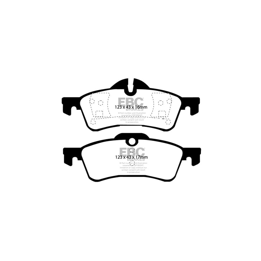 EBC PD20KR309 Mini R50 R53 R56 Orangestuff Rear Brake Pad & BSD Disc Kit - ATE Caliper 2 | Duco Car Parts UK Car Parts