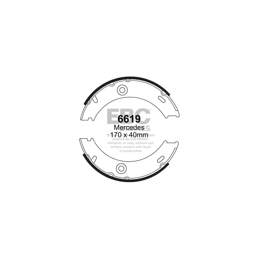 EBC 6619 Mercedes-Benz VW Rear Brake Shoes 1 | Duco Car Parts UK Car Parts