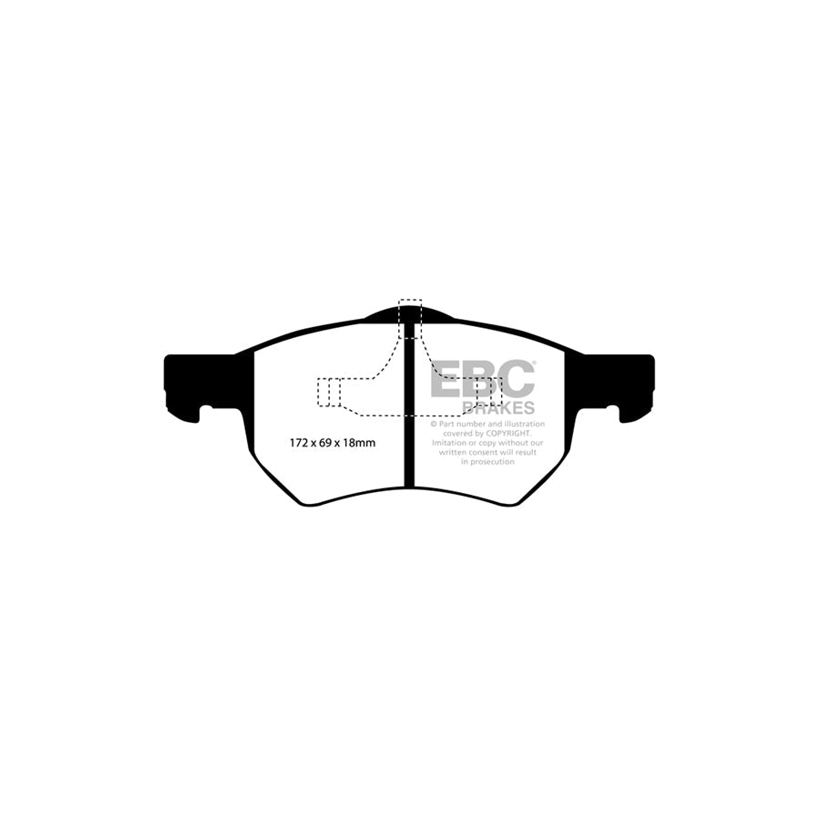 EBC PD11KF422 Chrysler Greenstuff Front Brake Pad & GD Disc Kit (Inc. Grand Voyager & Voyager) 2 | Duco Car Parts UK Car Parts