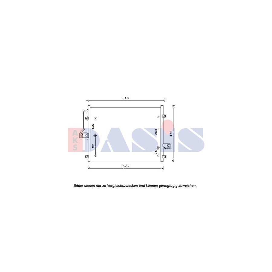 AKS Dasis 512073N Air Conditioning Condenser For Ssangyong Kyron | Duco Car Parts UK