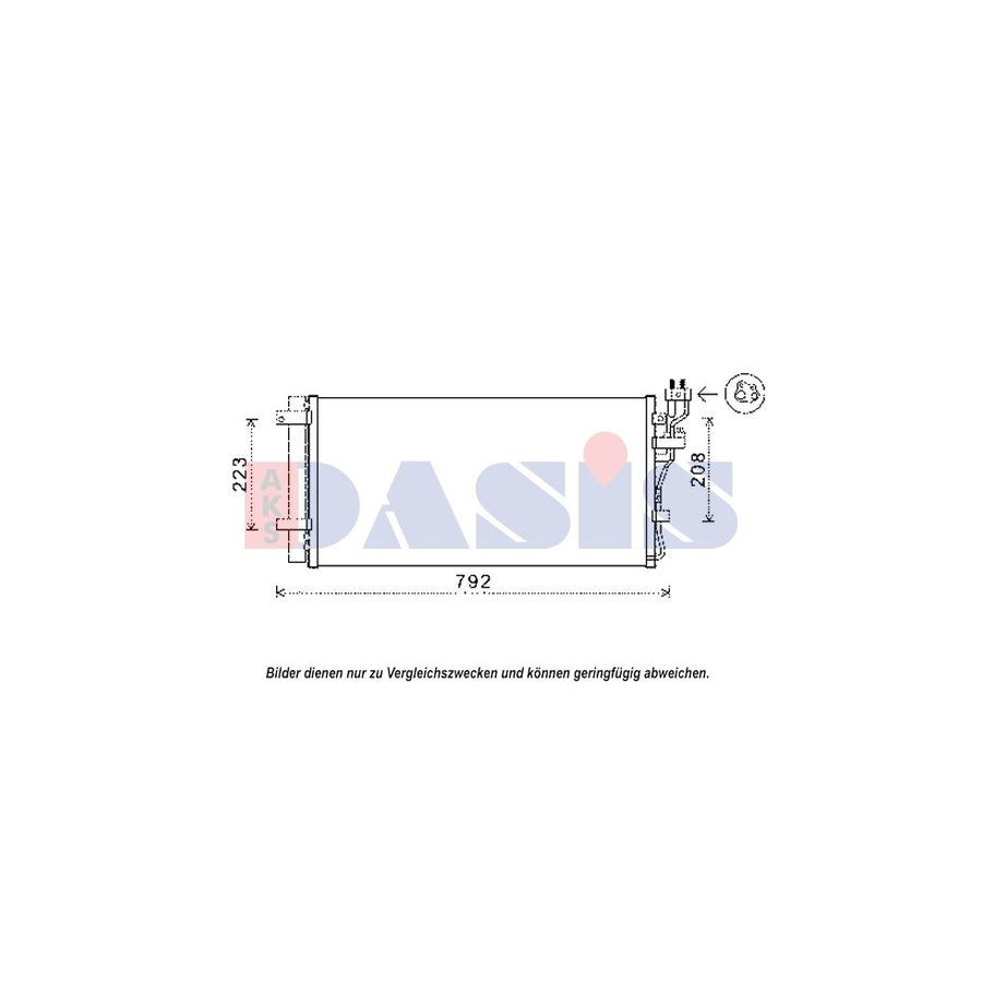 AKS Dasis 512081N Air Conditioning Condenser For Kia Magentis II (Mg) | Duco Car Parts UK