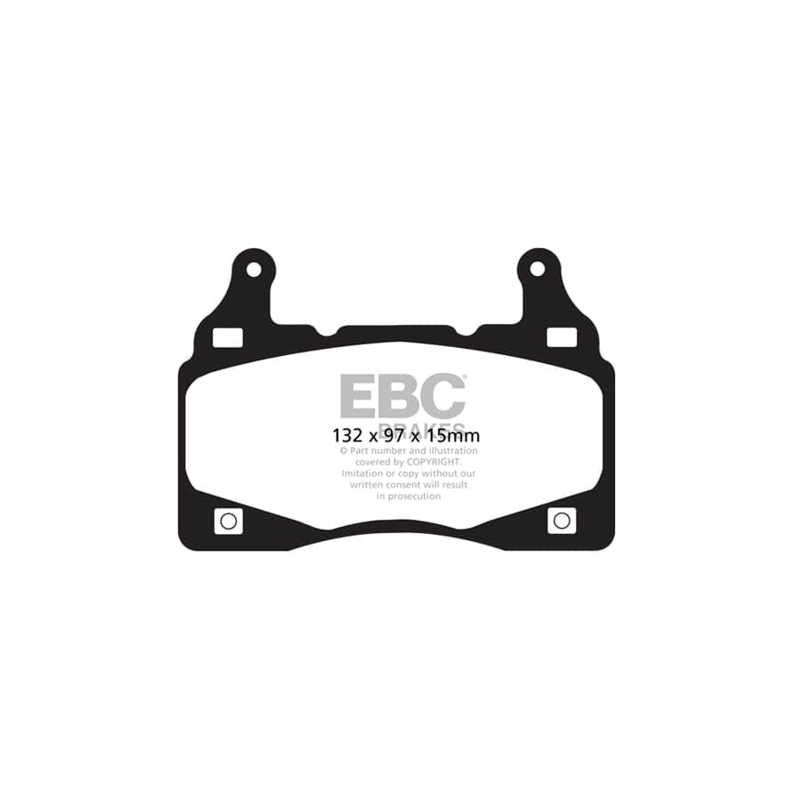 EBC PD03KF297 Chevrolet Camaro Yellowstuff Front Brake Pad & Plain Disc Kit - Brembo Caliper 2 | Duco Car Parts UK Car Parts