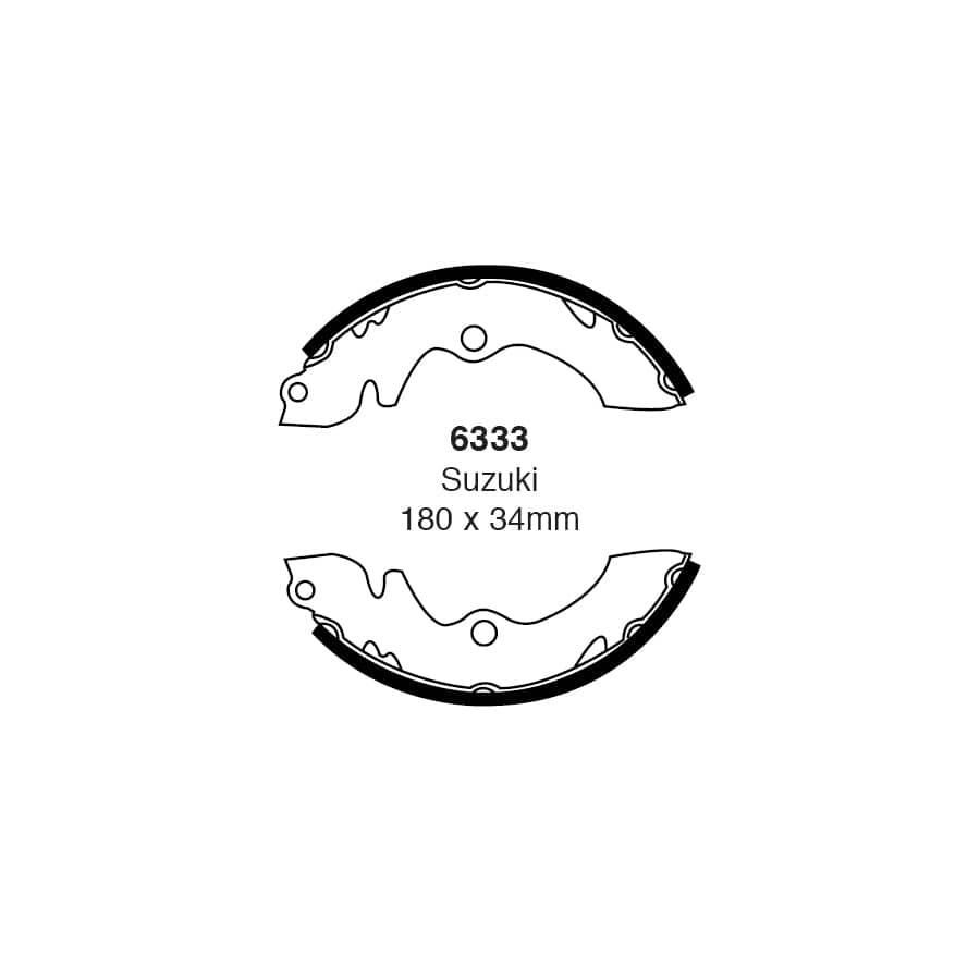 EBC 6333 Suzuki Carry Front/Rear Brake Shoes 1 | Duco Car Parts UK Car Parts