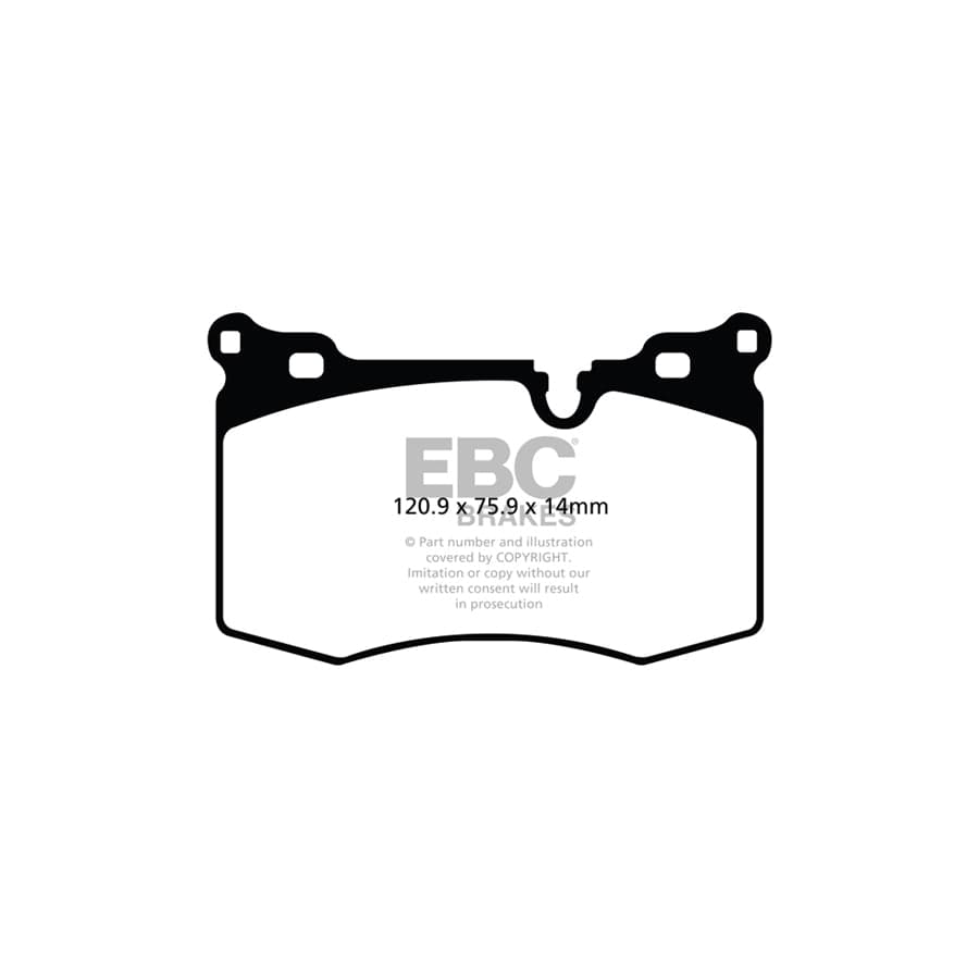 EBC PD11KF734 Mini R55 R58 R59 Greenstuff Front Brake Pad & GD Disc Kit - TRW Caliper 2 | Duco Car Parts UK Car Parts