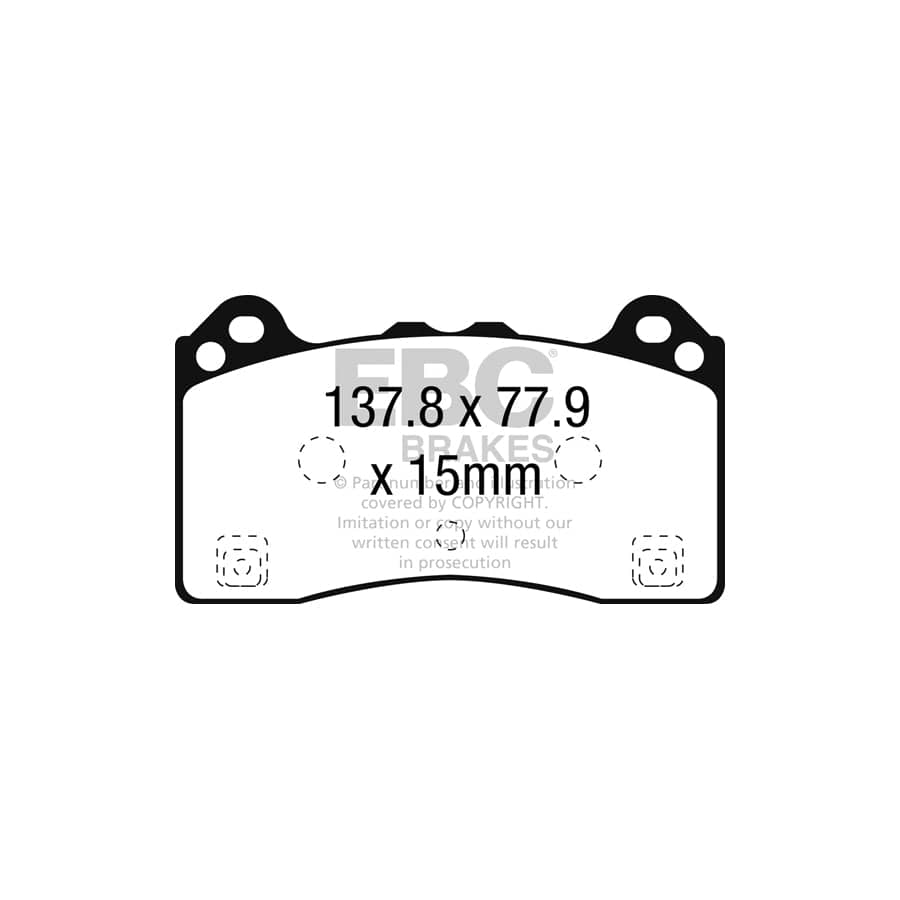 EBC DP92274 Ford Focus Mk3 Orangestuff Front Brake Pads  - ATE Caliper 2 | Duco Car Parts UK Car Parts