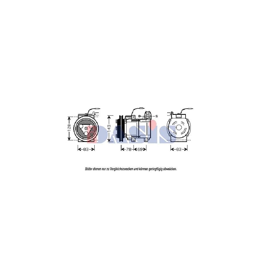 AKS Dasis 851393N Compressor, Air Conditioning For Hyundai Galloper II | Duco Car Parts UK