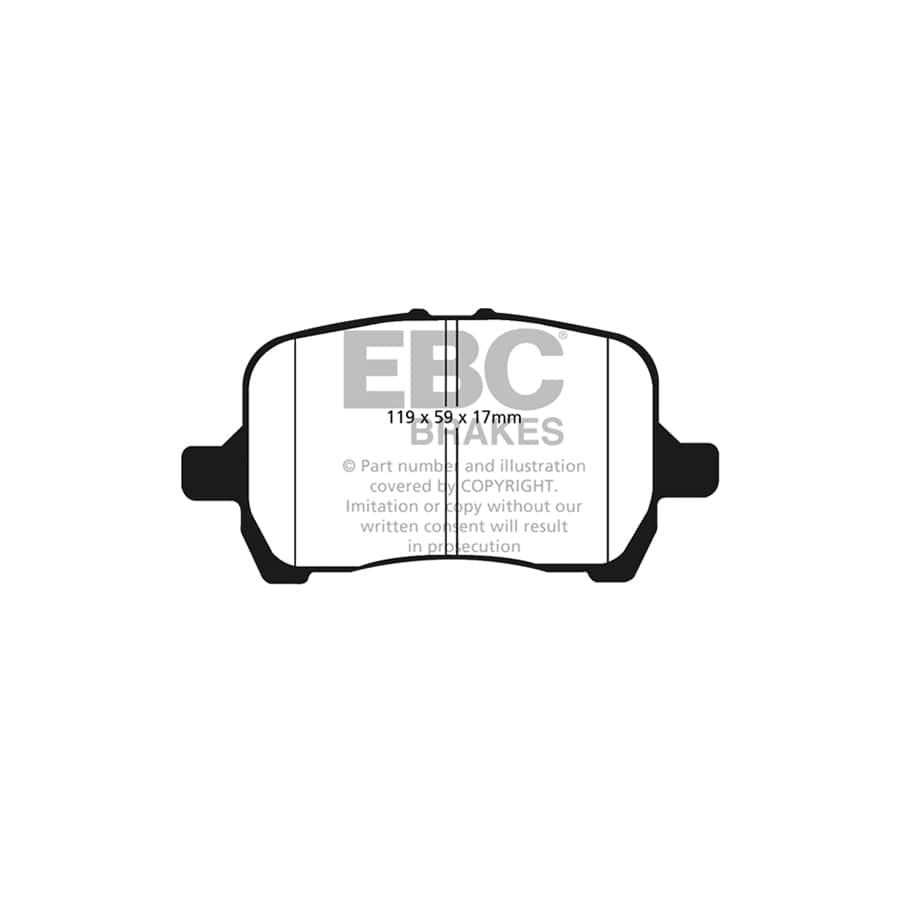 EBC PD03KF309 Chevrolet HHR Yellowstuff Front Brake Pad & Plain Disc Kit 2 | Duco Car Parts UK Car Parts