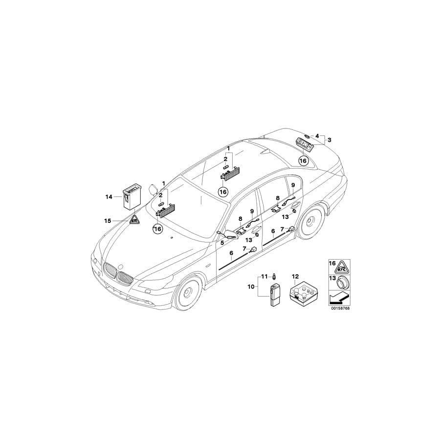 Genuine BMW 63316983039 E83 E61 E60 Led Module For Door Opener (Inc. 525d, 528i & X3 2.0i) | Duco Car Parts UK Car Parts