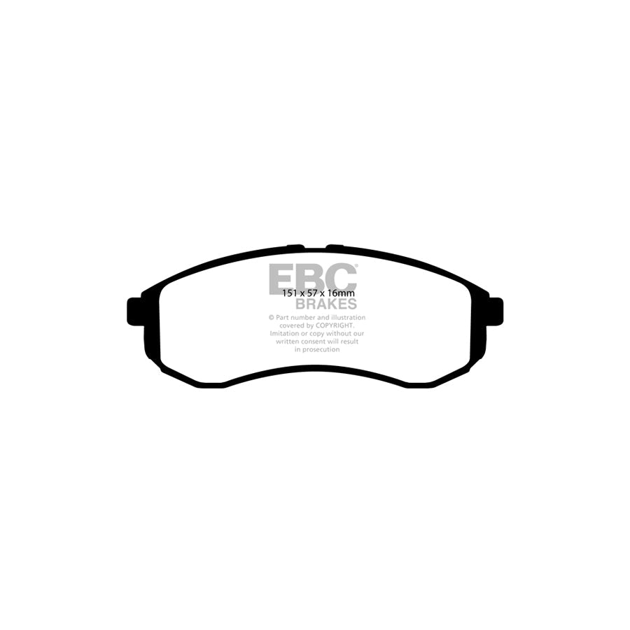 EBC DP61481 Mitsubishi L 200 96-06 Greenstuff Front Brake Pads 2 | Duco Car Parts UK Car Parts