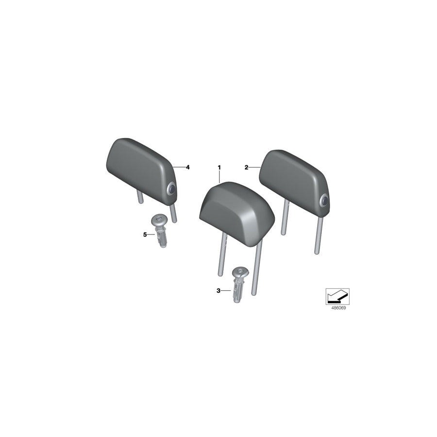 Genuine BMW 52208079907 G01 Headrest Leather TARTUFO (Inc. X3 M, X3 20iX & X4 M40dX) | Duco Car Parts UK