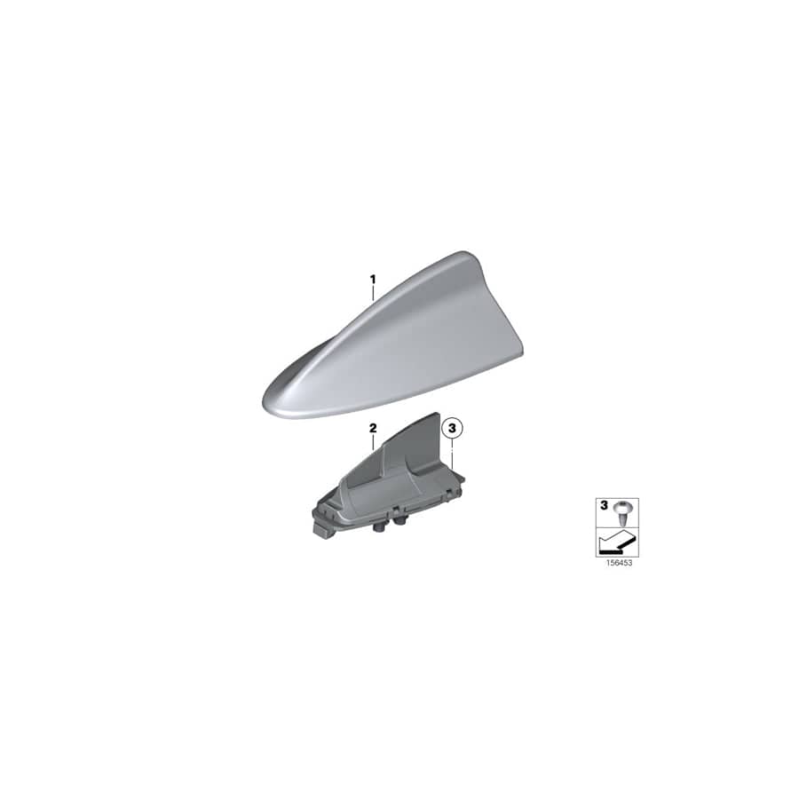 Genuine BMW 65209321284 F45 F45 Empty Housing For Roof Antenna, Primed (Inc. 225xe, 220dX & 218dX) | Duco Car Parts UK Car Parts