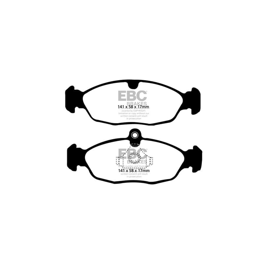 EBC PDKR290 Daimler Jaguar Ultimax Rear Brake Pad & Plain Disc Kit - ATE Caliper 2 | Duco Car Parts UK Car Parts
