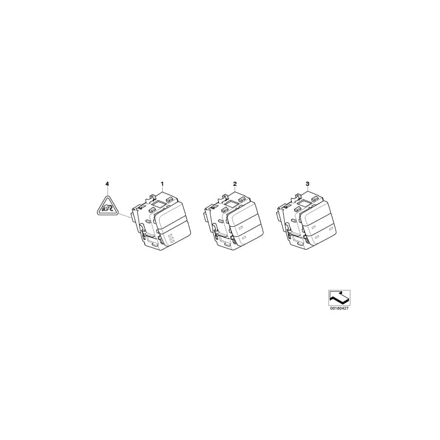 Genuine BMW 61319159058 E60 E61 Switch Center, C. Console, Switch Block (Inc.  & M5) | Duco Car Parts UK Car Parts