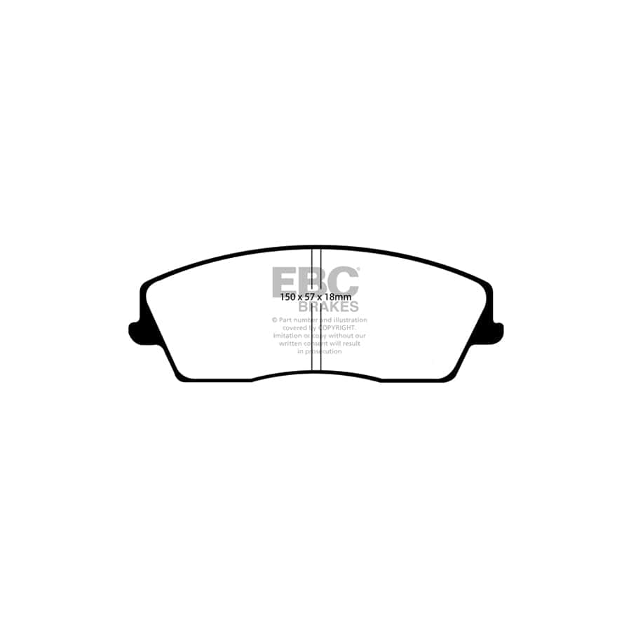 EBC PD03KF324 Chrysler Dodge Yellowstuff Front Brake Pad & Plain Disc Kit (Inc. 300C, Challenger, Charger) 2 | Duco Car Parts UK Car Parts