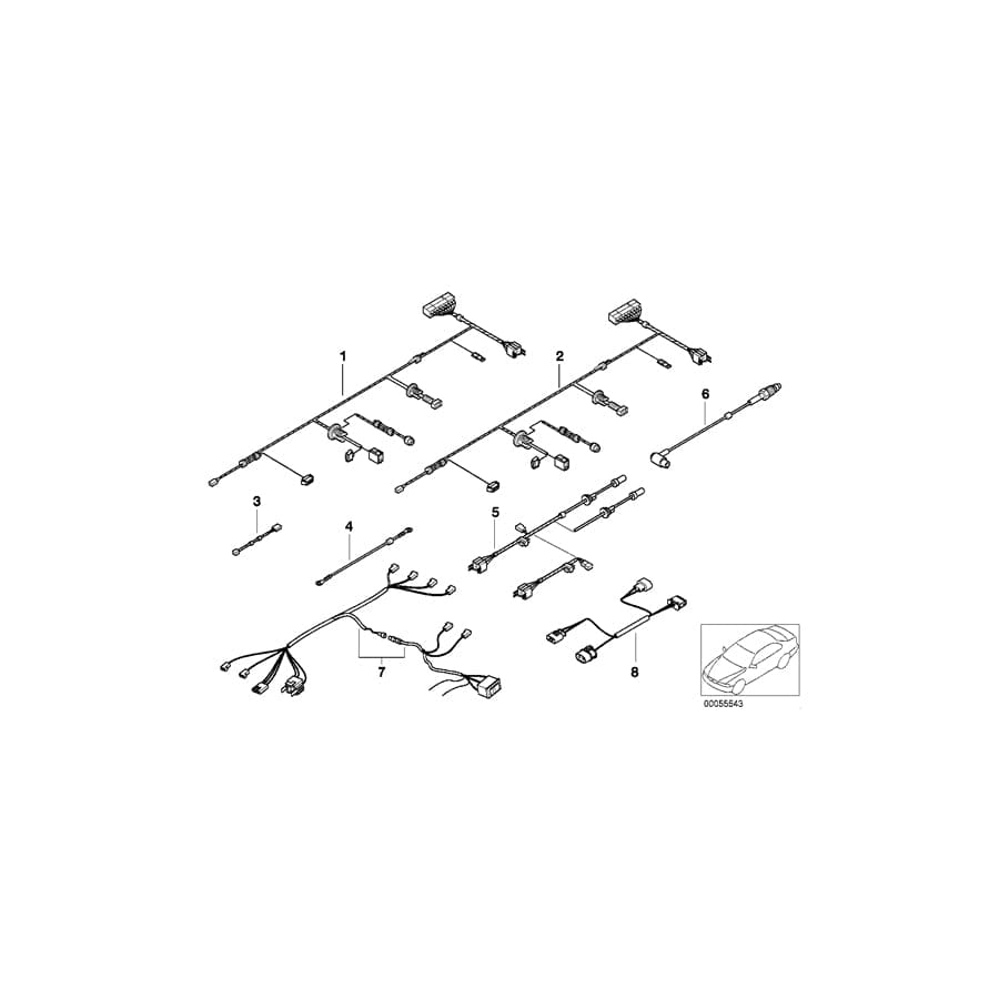 Genuine BMW 61128369371 E38 Wiring Add.Heater/Indep.Ventil.Syst. (Inc. 740d, 750iL & 750iLS) | Duco Car Parts UK Car Parts