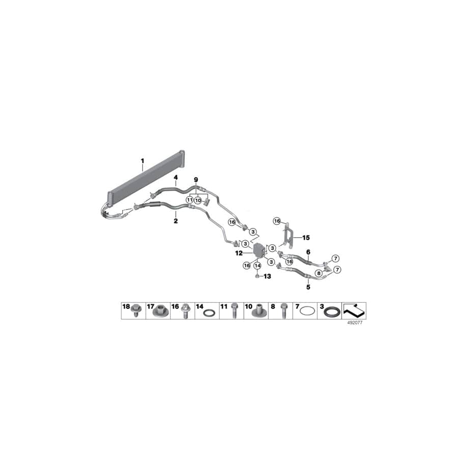 Genuine BMW 17208431955 BMW Bracket Oil Pipe ENDURANCE SPEC. (Inc.  & M4 GT4) | Duco Car Parts UK Car Parts