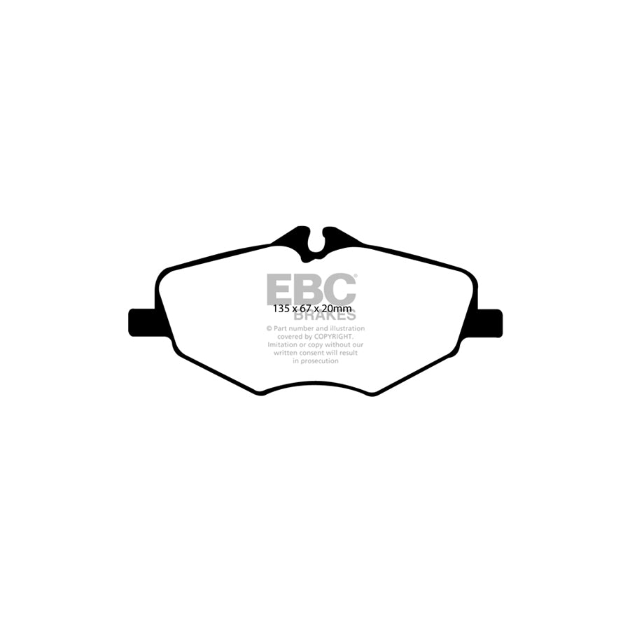 EBC PD07KF274 Mercedes-Benz W/T211 Redstuff Front Brake Pad & USR Disc Kit - ATE Caliper 2 | Duco Car Parts UK Car Parts
