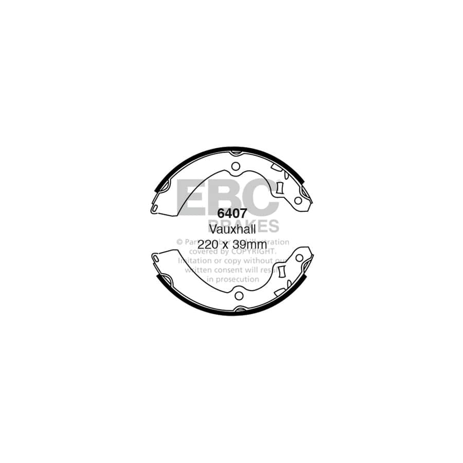 EBC 6407 Bedford Vauxhall Rascal Rear Brake Shoes 1 | Duco Car Parts UK Car Parts