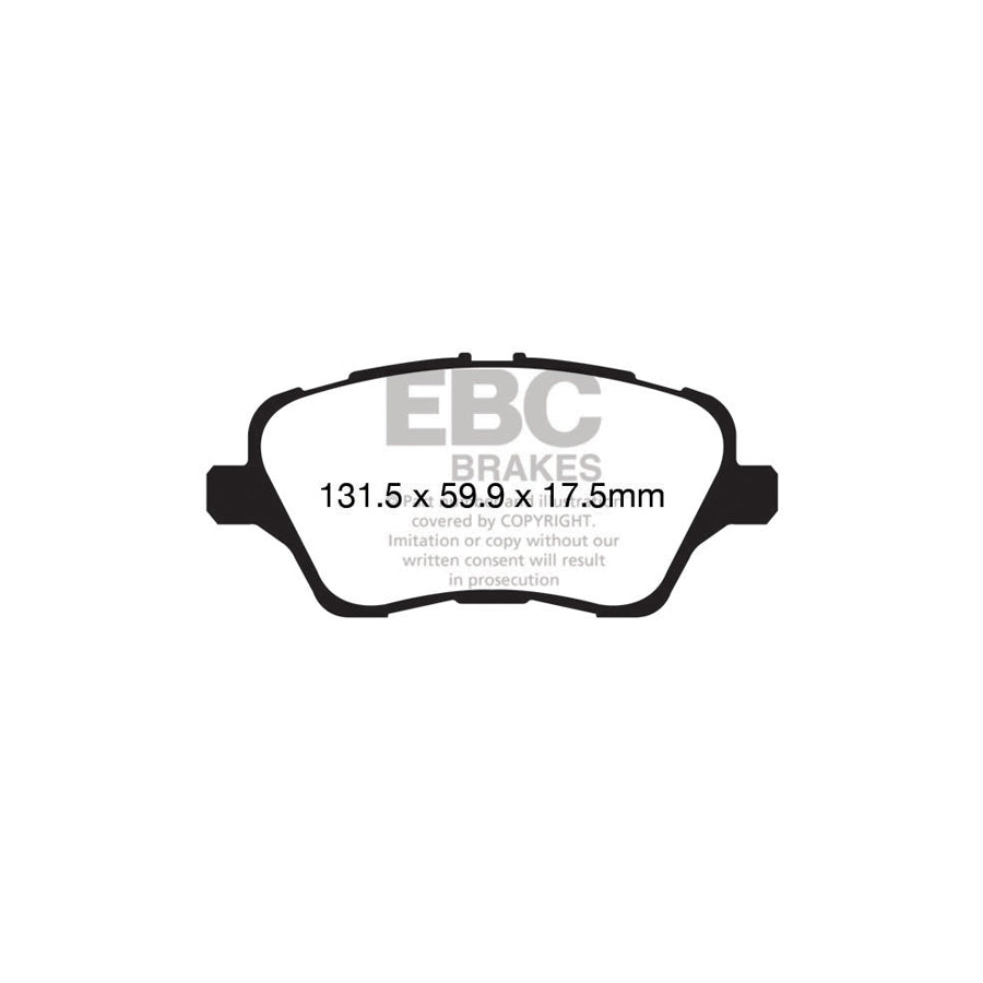 EBC PD13KF834 Ford Fiesta Mk7 Yellowstuff Front Brake Pad & GD Disc Kit - TRW Caliper 2 | Duco Car Parts UK Car Parts