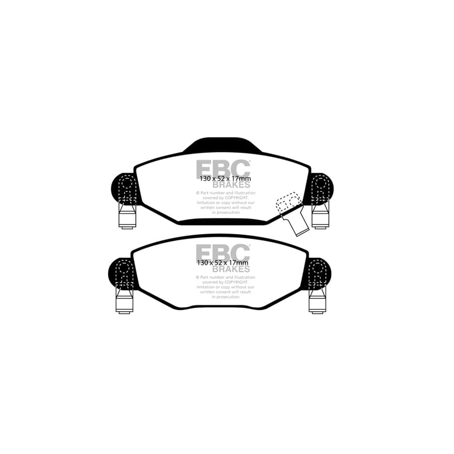 EBC PD11KF434 Toyota Yaris (XP10) Greenstuff Front Brake Pad & GD Disc Kit 2 | Duco Car Parts UK Car Parts