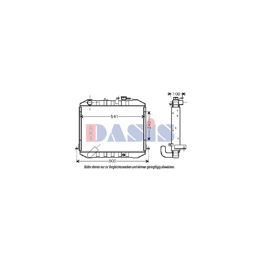 AKS Dasis 210171N Engine Radiator For Toyota Dyna | Duco Car Parts UK